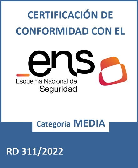 Certificación de conformidad ENS categoría MEDIA